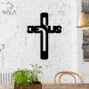 Jesus Cross Metal Cut Sign, Chrsitian Wall Art, God Metal Art Deocor, Gift For Jesus Lovers