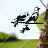 Couple Bird Tree Metal Sign, Garden Artwork, Valentine's Day Gift