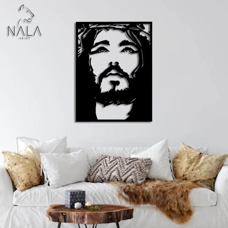 Jesus Portrait Metal Sign, God Wall Art Decoration, Christian Wall Hanging Decor For Living Room, Gift For God Lovers