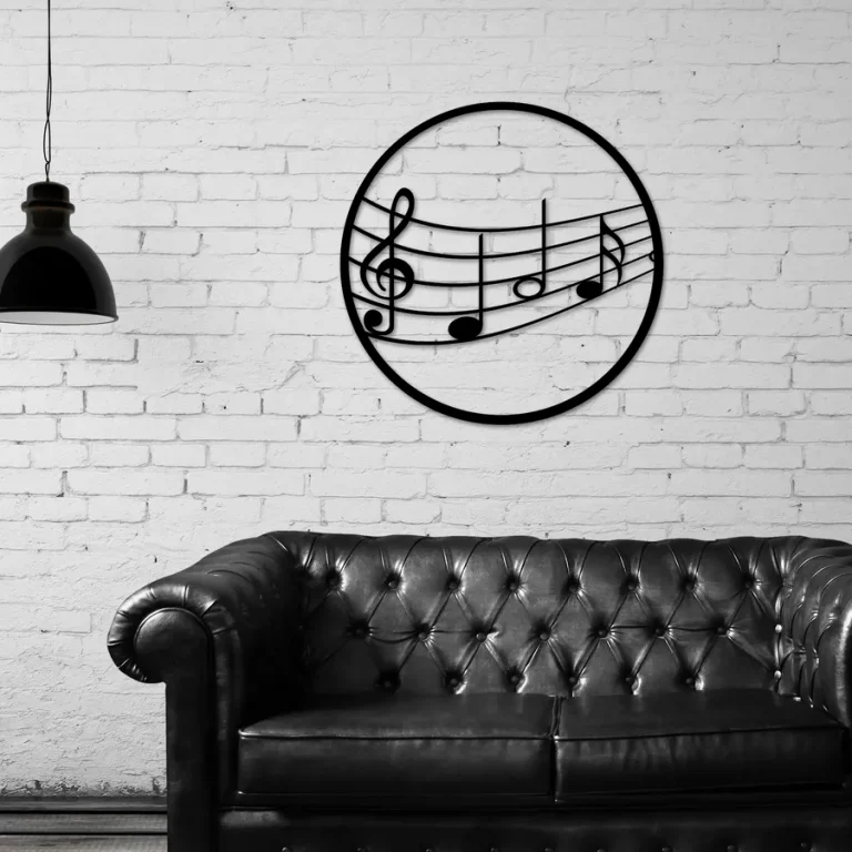 Circle Musical Instrument DÃ©cor Cut Metal, Metal Art Wall Decor, Cut Wall Hanging, Home Decoration, Home Gift
