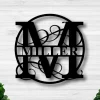 Customized Monogram Metal Wall Art, Family Name Vintage Metal Sign - Welcome Metal Letters For Outdoor Signs