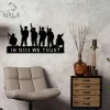 In God We Trust Metal Sign, Army Wall Art, Us Veteran Memorial Day Metall Hanging Decor, Gift For Soldiers, Soldier's Family