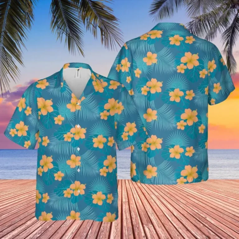 Yellow Flowers Hawaiian Shirt, Father's Day Gift, Aloha Shirt For Mens, Womens