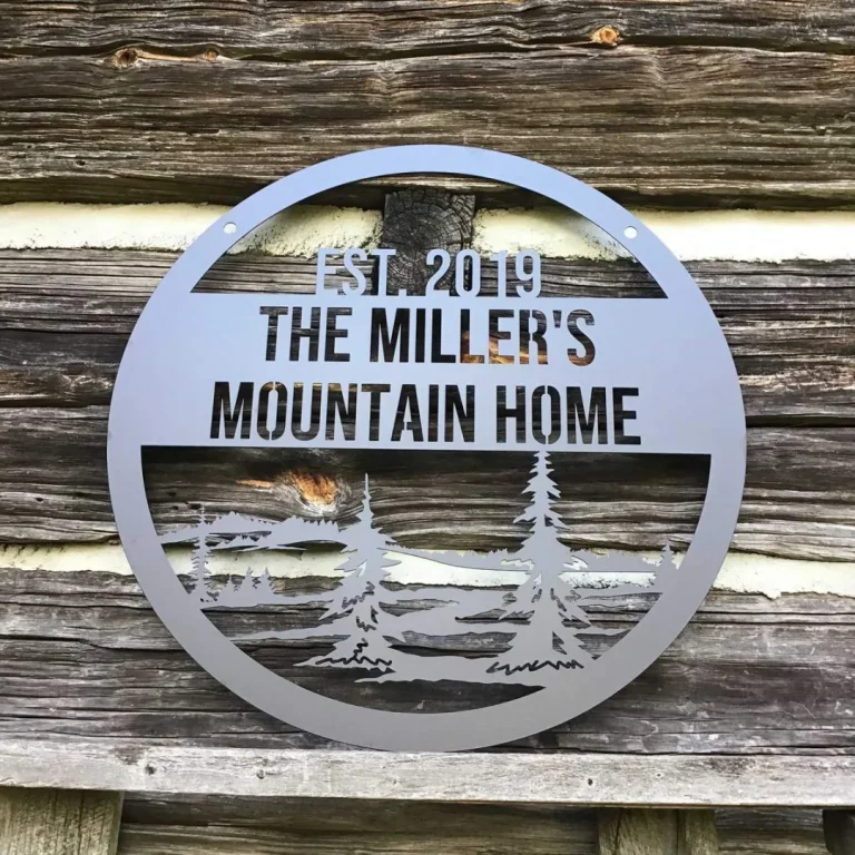 Custom Metal Family Mountain Sign, Cut Metal Sign, Metal Wall Art, Metal House Sign