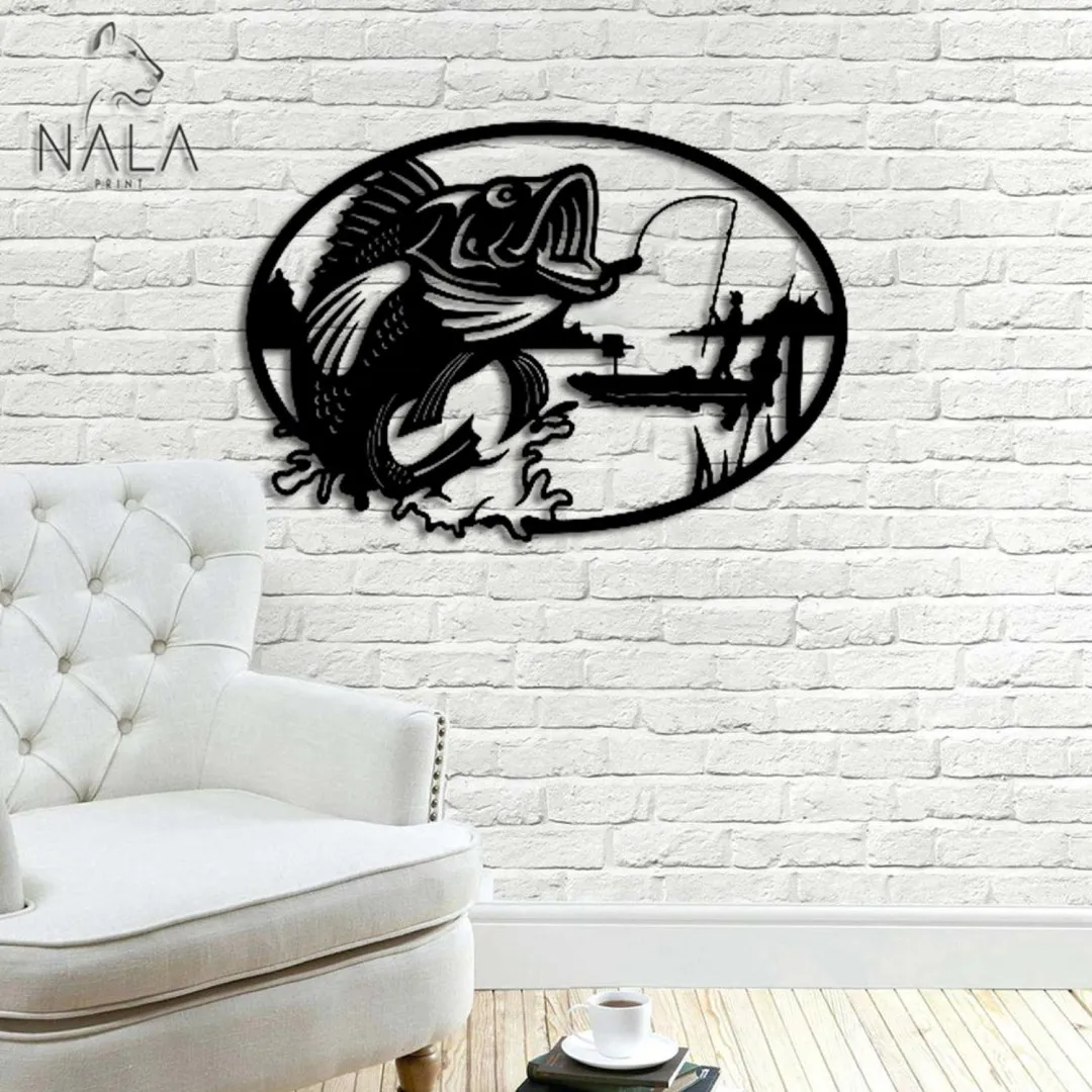 5w_68bf7dd1-6bf9-4b65-904d-2c1406e579de.webp Catching Giant Fish Wall Hanging, Fishing Metal Wall Art, Wall Decor For Fishing Lovers, Gift For Dad