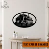 Personalized Truck Monogram Wall Hanging, Truck Design Metal Art Decor, Custom Metal Sign For Livign Room