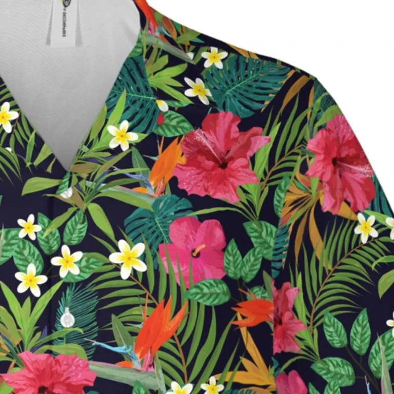 Hibicus Flowers Hawaii Shirt, Vintage Clothing, Aloha Shirt For Mens, Womens