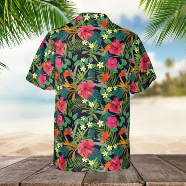 Hibicus Flowers Hawaii Shirt, Vintage Clothing, Aloha Shirt For Mens, Womens