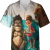 Bigfoot Hawaiian Shirt, Aloha Hawaiian Shirt Short Sleeve Hawaiian, Bigfoot Shirt, Hawaiian Aloha Shirt, Summer Shirts