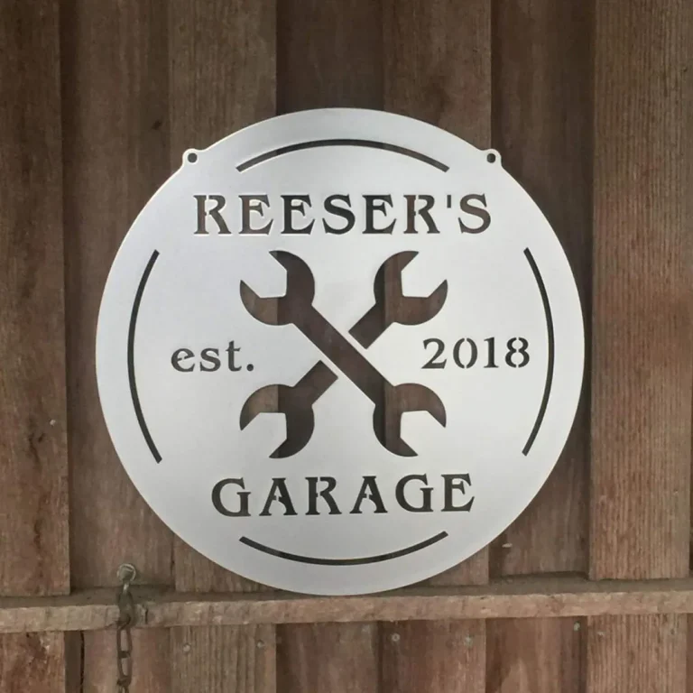 Custom Metal Garage Or Tool Shed Sign, Cut Metal Sign, Metal Wall Art, Metal House Sign