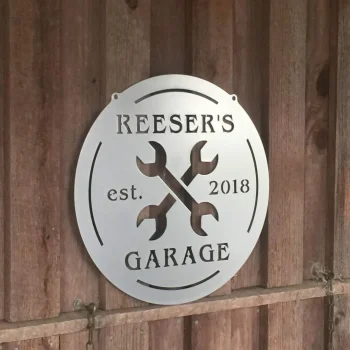 Custom Metal Garage Or Tool Shed Sign, Cut Metal Sign, Metal Wall Art, Metal House Sign