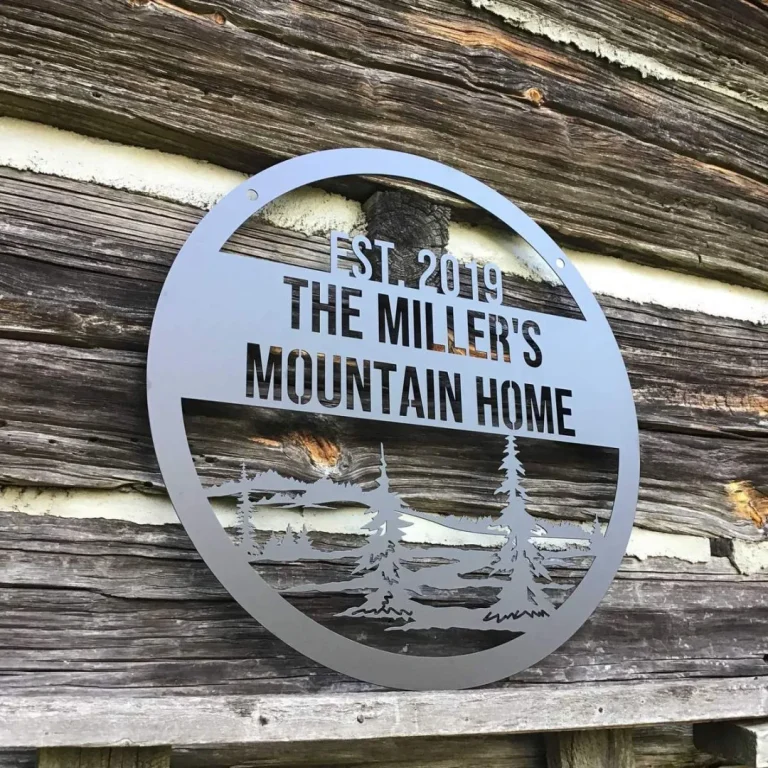 Custom Metal Family Mountain Sign, Cut Metal Sign, Metal Wall Art, Metal House Sign