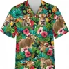 Cow And Hibiscus Flower Tropical Beach Shirt, Cow Summer Hawaiian Shirts For Men, Button Down Shirt, Short Sleeve Hawaiian Aloha Shirt