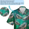 Salmon Fish Summer Men Hawaiian Shirt, Fisherman Shirt, Fishing Gift, Hawaiian Style Shirts, Button Down Shirt, Vacation Shirt