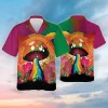 Psychedelic Mushroom Awesome Hawaiian Shirt, Magic Mushroom Shirt, Vintage Aloha Hawaii Shirt, Short Sleeve Button Down Shirt, Summer Shirt