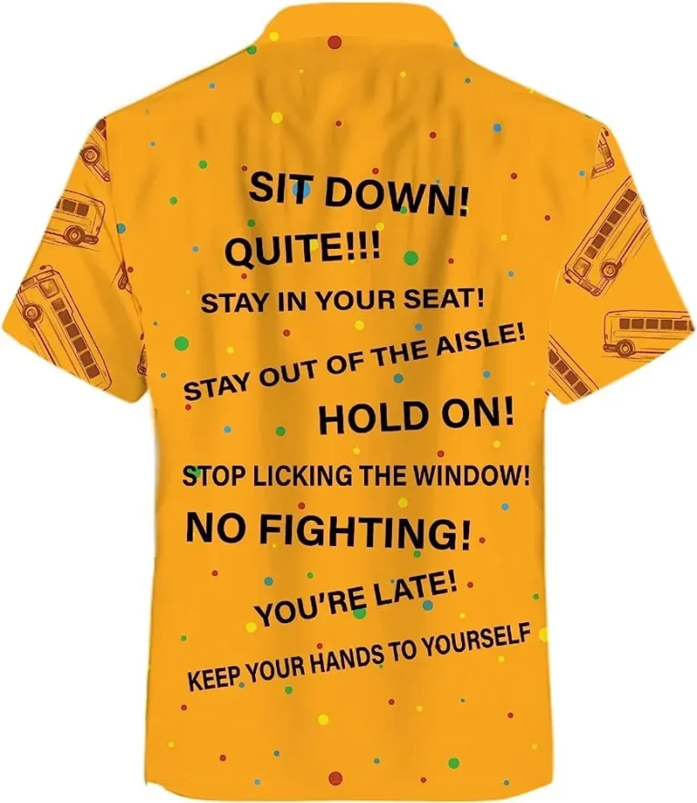 All About That Bus Button Down Hawaiian Shirt, School Bus Summer Beach Hawaiian Shirt, Vintage Hawaii Beach Shirt, Aloha Shirt For Bus Drivers