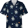 Astronaut And Galaxy Hawaiian Shirt For Men Women, Astronaut Hawaiian Casual Button Down Shirt, Hawaiian Style Shirts, Summer Beach Shirt