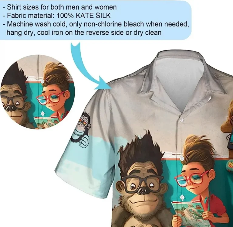 Bigfoot Hawaiian Shirt, Aloha Hawaiian Shirt Short Sleeve Hawaiian, Bigfoot Shirt, Hawaiian Aloha Shirt, Summer Shirts
