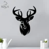 Deer Head Metal Artwork, Deer Design Wall Art, Wild Animals Metal Wall Hanging Decor, Home Decoration