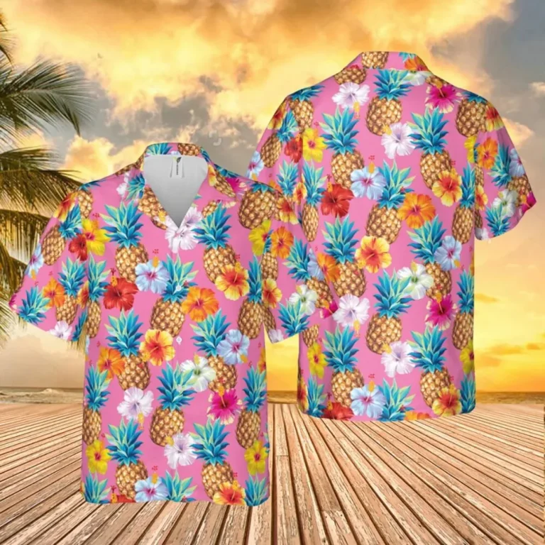 Pink Hawaii Shirt, Summer Apparel For Mom, Aloha Shirt For Mens, Womens