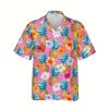 Pink Hawaii Shirt, Summer Apparel For Mom, Aloha Shirt For Mens, Womens