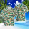 Tropical Pontoon Hawaiian Shirt For Men Women, Pontoon Summer Beach Shirt, Tropical Pattern Aloha Shirts, Ship Button Down Short Sleeve Hawaiian Shirt