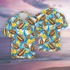 Hotdog Tropical Pattern Hawaiian Shirt, Hotdog Casual Printed Beach Summer Shirt, Beach Style Button Down Shirt, Tropical Beach Shirt, Summer Shirt