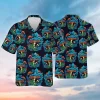 Mushroom Tropical Pattern Print Shirt, Mushroom Hawaiian Shirt, Tropical Summer Beach Aloha Button Down Short Sleeve Mens Hawaiian