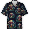 Mushroom Awesome Hawaiian Shirt For Men Women, Mushroom Summer Aloha Shirt, Casual Button Down Short Sleeve Shirt, Vintage Beach Shirt