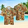 Jersey Cow And Sunflower Hawaiian Shirts For Men, Cow Short Sleeve Button Down Shirt, Hawaiian Style Shirts, Summer Aloha Shirt, Farmers Gift