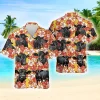 Cattle Black Angus And Hibiscus Flower Hawaiian Shirts, Tropical Summer Beach Aloha Button Down Short Sleeve Mens Hawaiian, Summer Beach Shirt