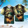 Camping Short Sleeve Hawaiian Shirt, Camping Lovers Gift, Casual Button Down Hawaiian Shirt, Summer Shirt, Hawaiian Style Shirt