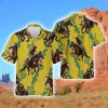 Western Cowboy Roping Rodeo Hawaiian Shirts For Men, Cowboy Hawaiian Style Shirt, Casual Button Down Summer Aloha Beach Shirt, Gift For Cowboy