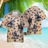 Vintage Red And Blue Stars Cowboy Summer Mens Hawaiian Shirt, Retro Cowboy Shirt, Button Vintage Aloha Hawaii Shirt, Summer Beach Shirt