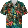 Bigfoot And Beer Tropical Pattern Hawaiian Shirt, Bigfoot Tropical Button Shirt, Summer Beach Shirt, Sasquatch Shirt, Hawaiian Aloha Shirt