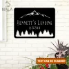 Personalized Mountain Landscape Address Metal Sign, Outdoor Metal Address, Custom Business/company Logo Address Sign