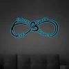 Always & Forever Personalized Names Infinity Heart Metal Sign With Led Lights, Valentine Wall Art For Couples, Newly Engaged Gifts