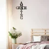 Amazing Grace Wall Art Cross, Cut Metal Sign, Metal Wall Art, Metal House Sign