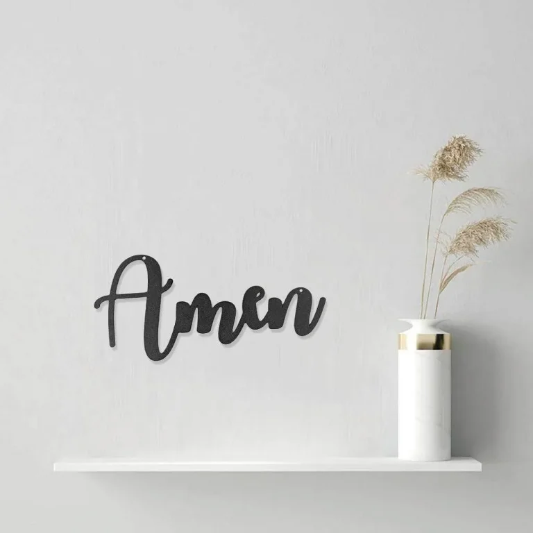 Amen Sign Cut Metal, Metal Art Wall Decor, Cut Wall Hanging, Home Decoration, Home Gif