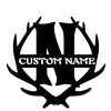 Antler Monogram Wall Decor, Cut Metal Sign, Metal Wall Art, Metal House Sign