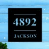 Customized Monogram Metal Wall Art, Address Plaque Vintage Metal Sign - Gift Ideas Outdoor Metal Wall Art Decor