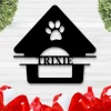 Customized Dog Name Metal Wall Art, Dog House Vintage Metal Sign - Lovely Pet Outdoor Metal Wall Art Decor