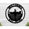 Customized Name Metal Wall Art, Fishing Vintage Metal Sign - Chilling Outdoor Metal Wall Art Decor