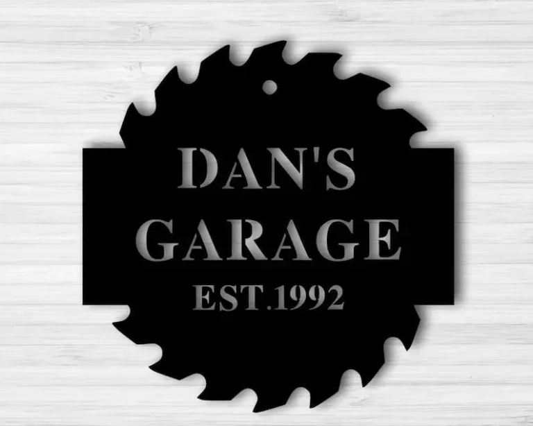 Personalized Metal Wall Art, Garage Vintage Metal Sign - Stainless Wheels Outdoor Metal Wall Art Decor