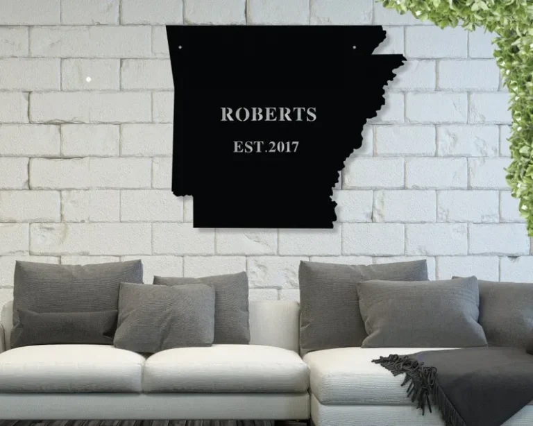 Customized Metal Wall Art, Arkansas Vintage Metal Sign - States Outdoor Metal Wall Art Decor