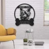 Australian Silky Terrier Dog Lovers Funny Personalized Metal House Sign Cut Metal Sign