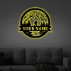 Bigfoot Led Lights, Metal Sign, Camp Sign, Christmas Gift For Him, Metal Name Sign, Fathers Day, Bigfoot Sign, Custom Text Metal, Cabin Decor