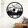 Personalized Bigfoot Monogram Cut Metal Decor, Front Porch Wall Hanging Sign, Custom Wall Art Decor For Bigfoot Lovers