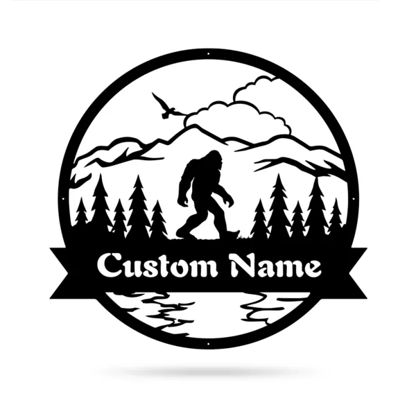 Bigfoot-TGOD-RealSteel_600x_b051f390-b5dd-4acd-88bf-23edef5ac024.webp Great Outdoors Bigfoot Monogram, Cut Metal Sign, Metal Wall Art, Metal House Sign