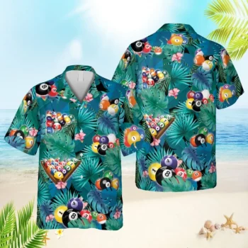3d Billards Hawaii Shirt, Beach Shirt For Billards Lovers, Aloha Shirt For Mens, Womens